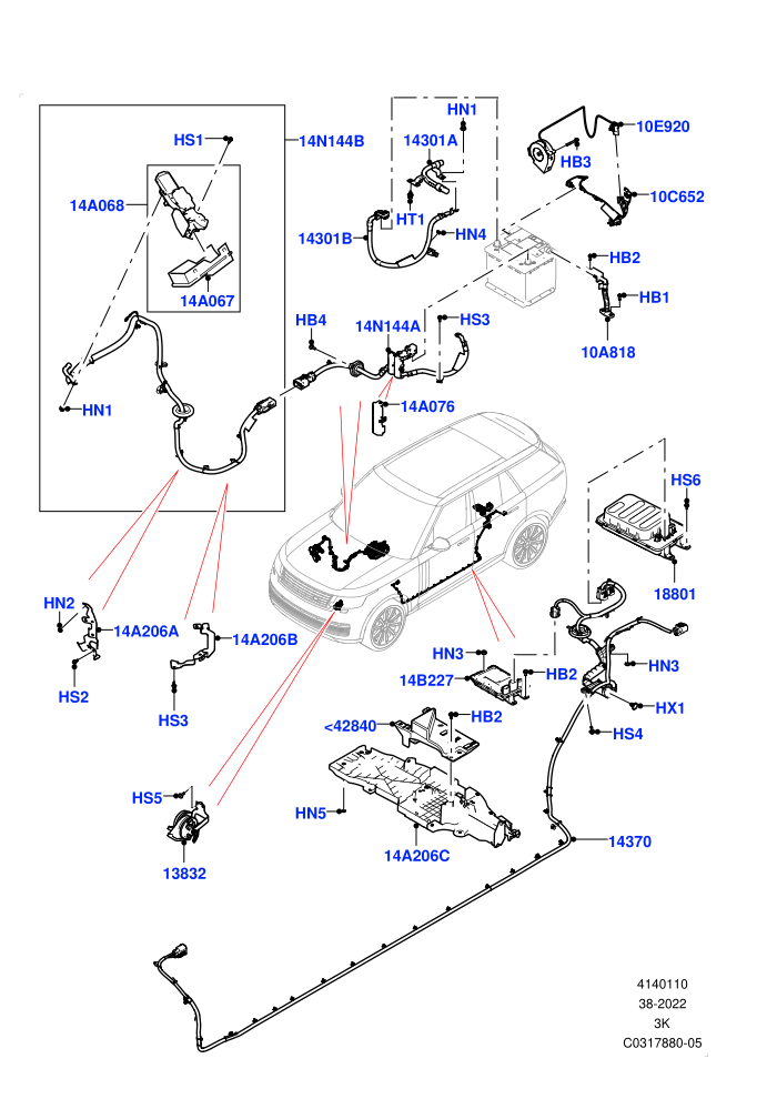 Battery Cables And Horn (Battery Cables)