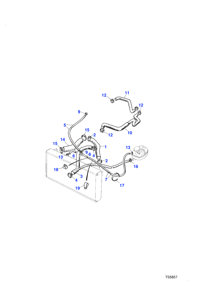 Radiator Hoses (2.4L 4 Cyl Turbo Diesel)