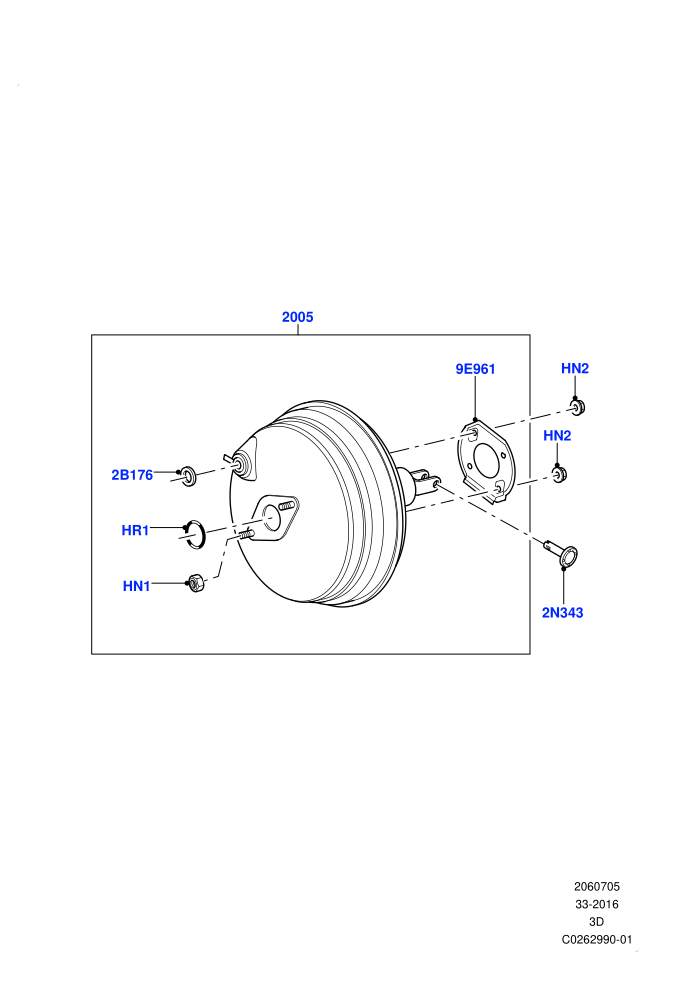 Brake Booster (Solihull Plant Build)((V)FROMHA000001)