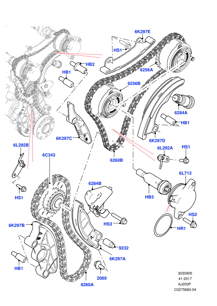 Timing Gear (2.0L AJ200P Hi PHEV,2.0L I4 High DOHC AJ200 Petrol,2.0L I4 Mid DOHC AJ200 Petrol)(Solihull Plant Build)((V)FROMHA000001)