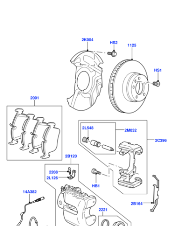 SYH000090 LAND ROVER Скоба переднего суппорта NRR до 2006