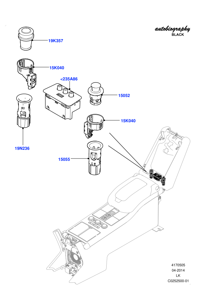 Instrument Panel Related Parts (Console Deployable Tables)((V)TOHA999999 (V)FROMEA000001)