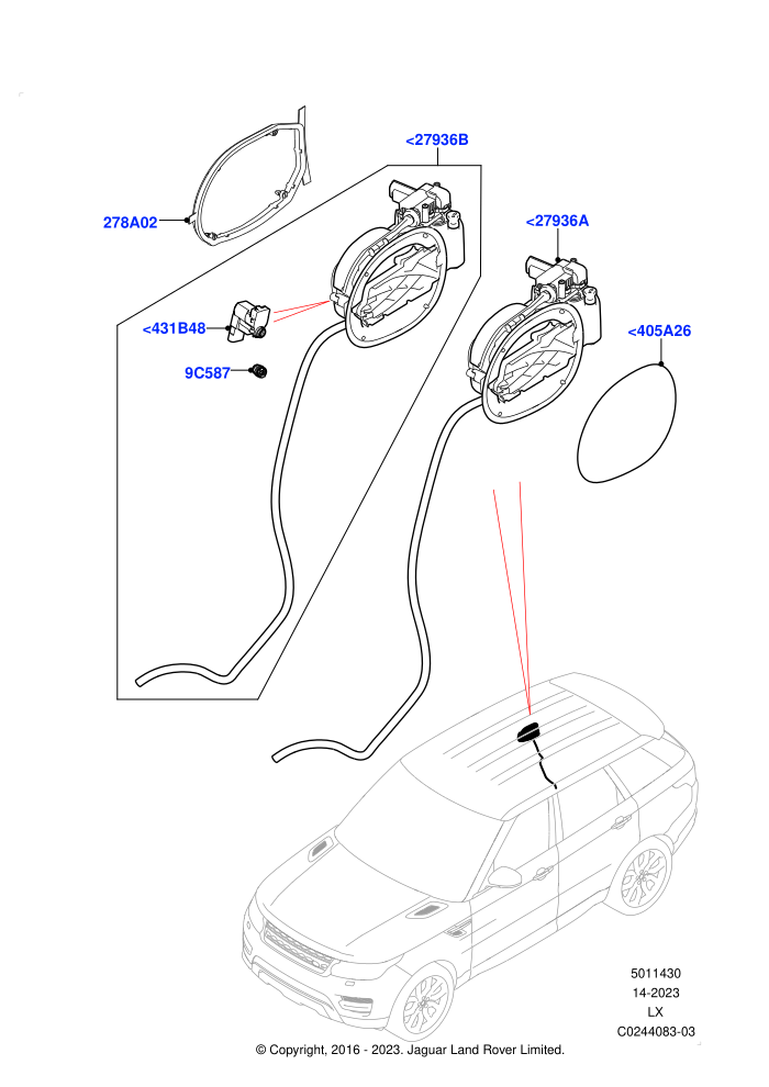Fuel Tank Filler Door And Controls