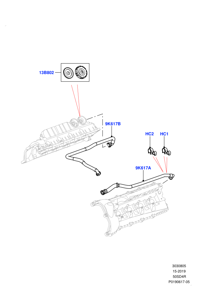 Emission Control - Crankcase (5.0L OHC SGDI NA V8 Petrol - AJ133)((V)FROMAA000001)