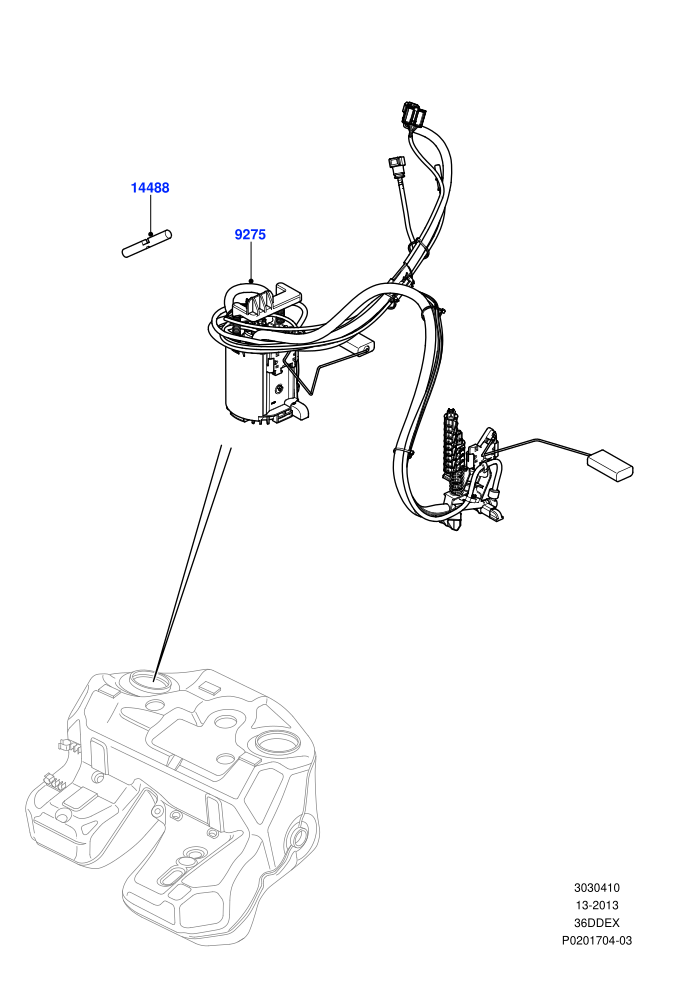 Fuel Pump And Sender Unit (3.6L V8 32V DOHC EFi Diesel Lion)((V)FROMAA000001)