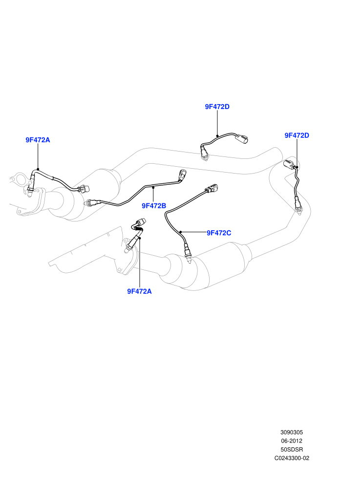Exhaust System (5.0 Litre supercharged enhanced,5.0 Petrol AJ133 DOHC CDA,5.0L OHC SGDI SC V8 Petrol - AJ133,China CN5 (Petrol) Emission,EU2,EU6 Emissions,Euro Stage 4 Emissions,Japan Requirements,Lev II Requirements,Proconve L5 Brazil,Proconve L6 Emissio