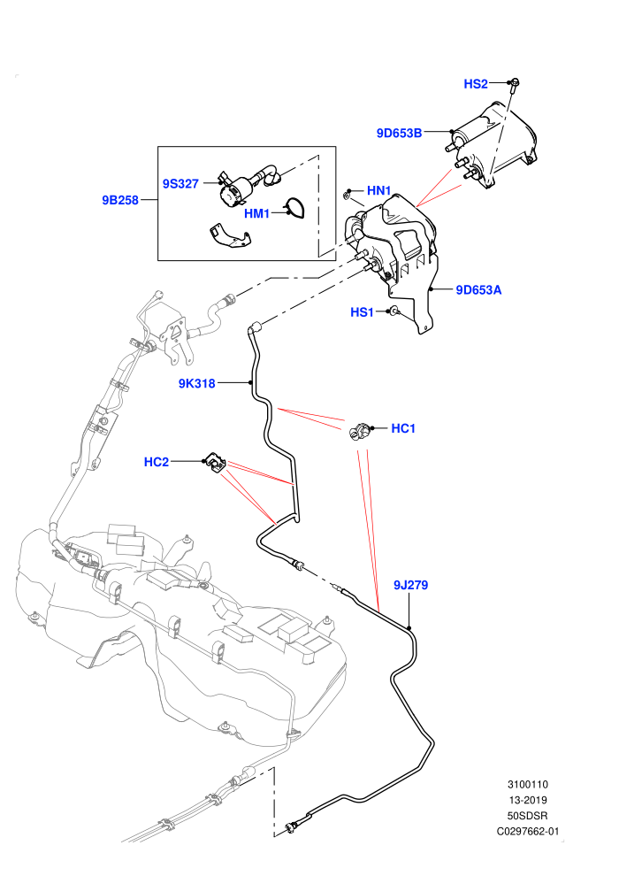 Fuel Lines (5.0 Litre supercharged enhanced,Pet Tank W/O Leak Det - Std Filter)((V)FROMKA000001)