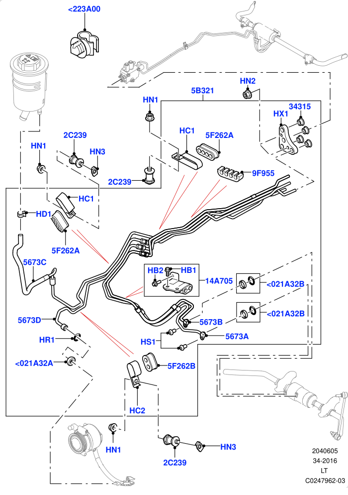 Active Anti-Roll Bar System (AJ Petrol 4.2 V8 Supercharged,AJ Petrol 4.4 V8 EFI (220KW),Lion Diesel 2.7 V6 (140KW),With Roll Stability Control)(ARC Pipes,Front)((V)TO9A999999)