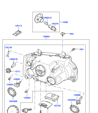 LR035529 Б/У Фара правая RRN 2006-2010 X