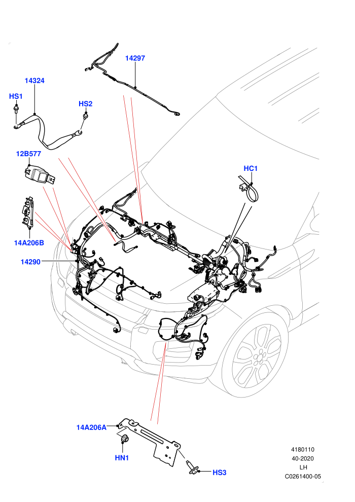 Electrical Wiring - Engine And Dash (Halewood (UK))(Engine Compartment)((V)FROMGH000001)