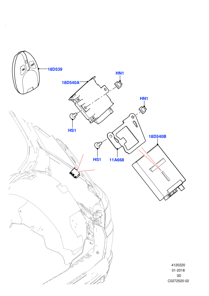 Auxiliary Fuel Fired Pre-Heater (Park Heating With Remote Control)(Solihull Plant Build)((V)TOJA999999 (V)FROMHA000001)