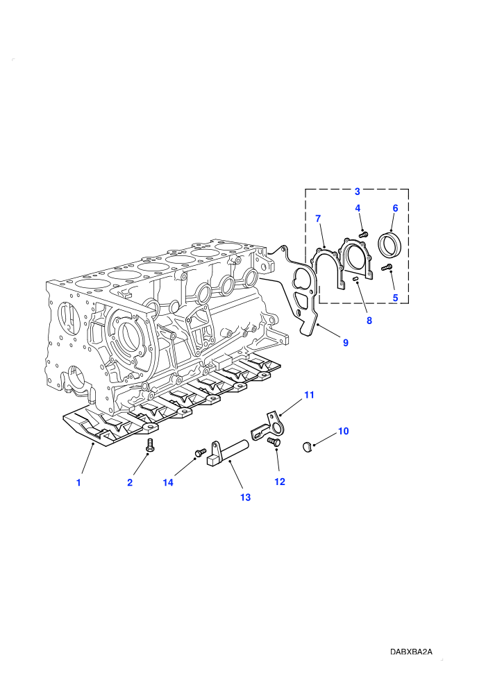 Ladder Frame & Rear Engine Cover (2.5L 6 Cyl BMW Diesel)