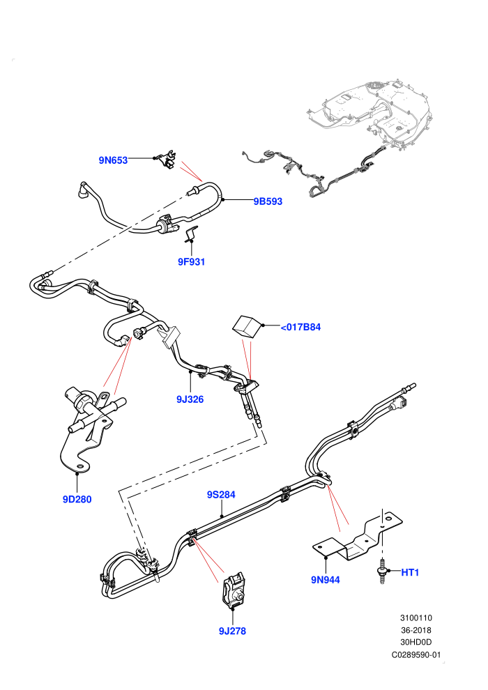 Fuel Lines (3.0L DOHC GDI SC V6 PETROL)(Front,Nitra Plant Build)((V)FROMK2000001)