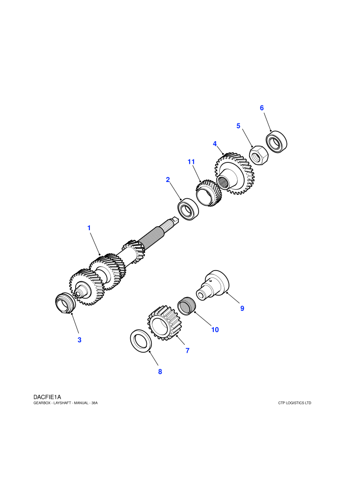 Layshaft (5 Speed Manual Transmission,Manual Transmission)