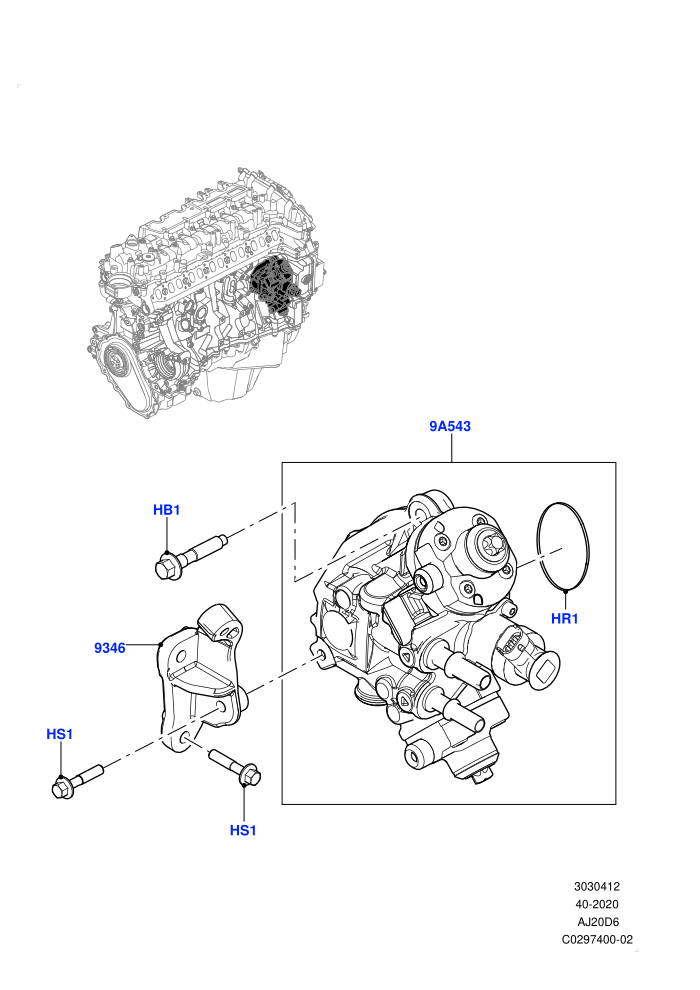 Fuel Injection Pump - Diesel (3.0L AJ20D6 Diesel High)((V)FROMLA000001)