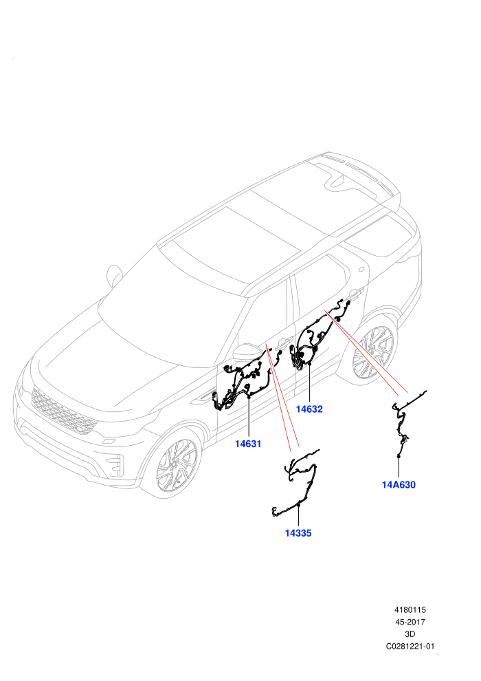 Electrical Wiring - Body And Rear (Front And Rear Doors,Solihull Plant Build)((V)TOJA999999 (V)FROMJA000001)
