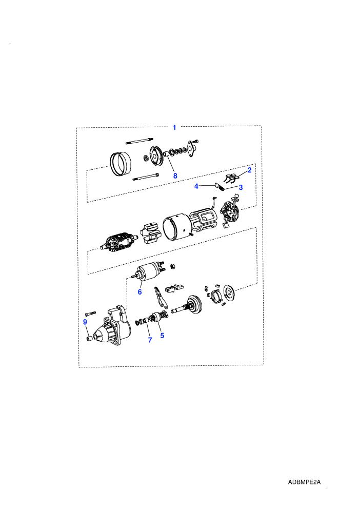 Starter Motor Bosch (2.5L I4 200 TDi L/R,5 Speed Manual Transmission,Less Catalyst)