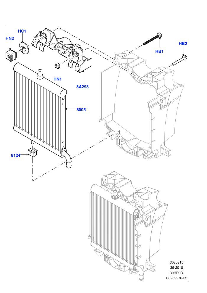 Radiator/Coolant Overflow Container (3.0L DOHC GDI SC V6 PETROL)(Auxiliary Unit,Nitra Plant Build)((V)FROMK2000001)