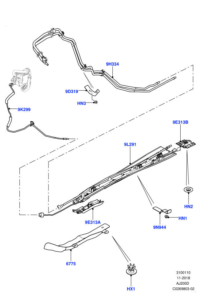 Fuel Lines (2.0L I4 DSL HIGH DOHC AJ200,2.0L I4 DSL MID DOHC AJ200,Itatiaia (Brazil))((V)FROMGT000001)