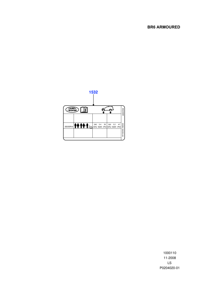 Labels (4050KG ECWVTA,With B6 Level Armouring)((V)FROM9A000001)