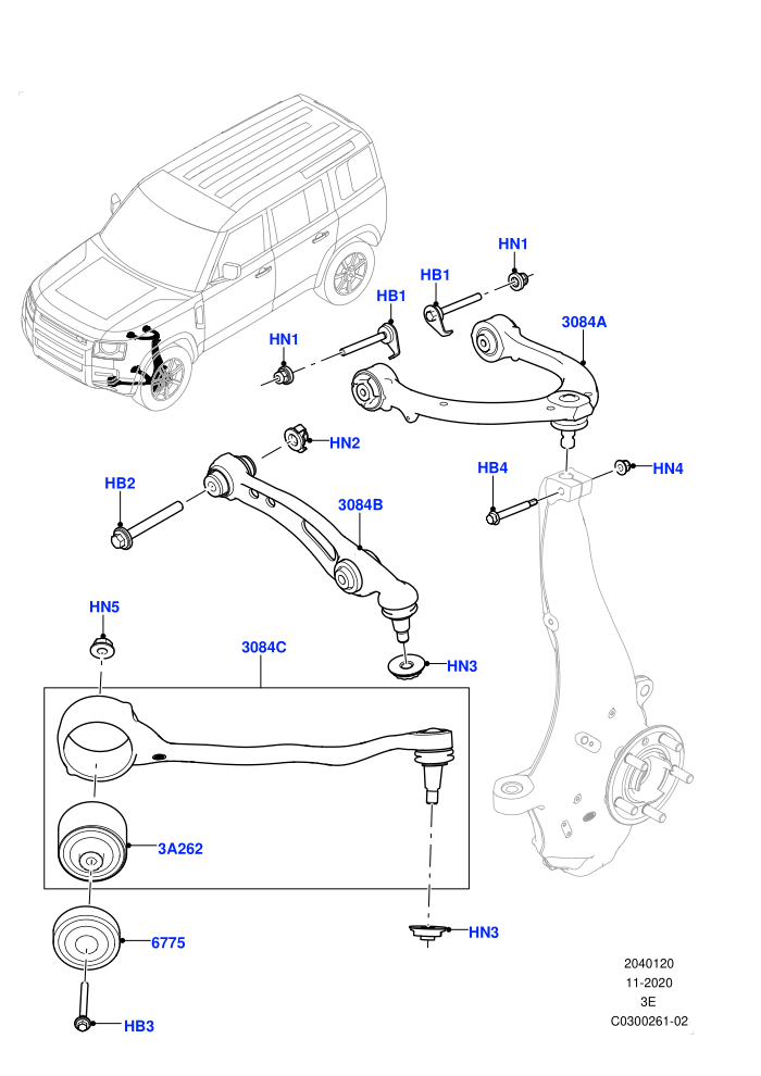 Front Suspension Arms (Less SV Model Spec)