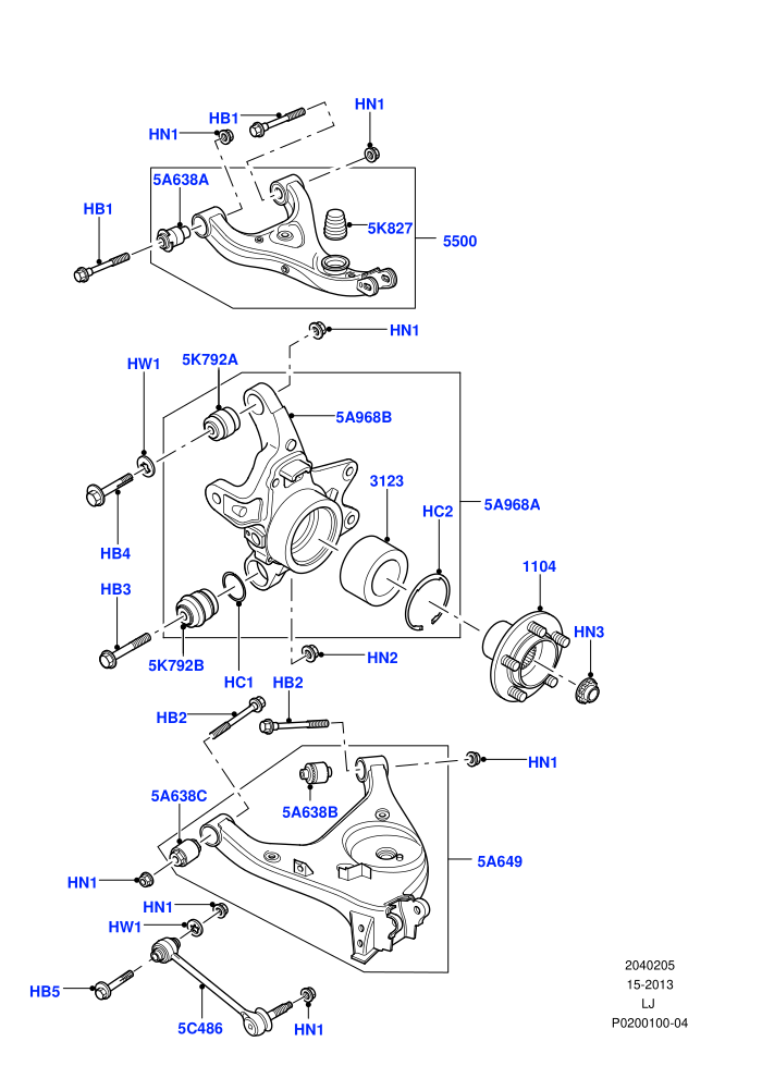 Rear Knuckle And Suspension Arms ((V)FROMAA000001)