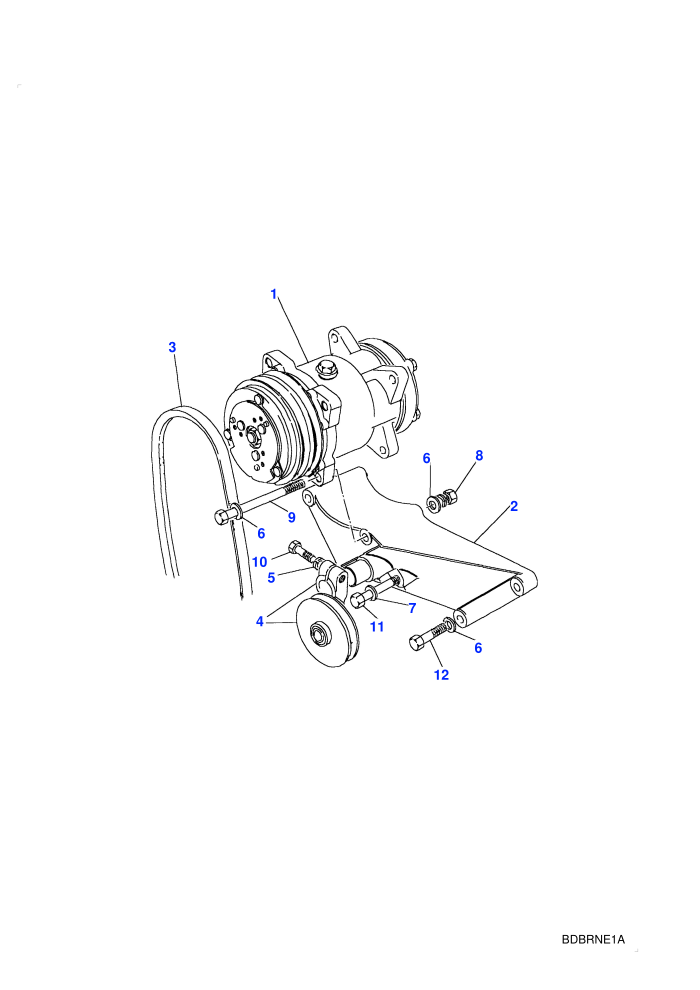 Air Conditioning Compressor V Belt Drive (V8 EFI Petrol,With Air Conditioning)