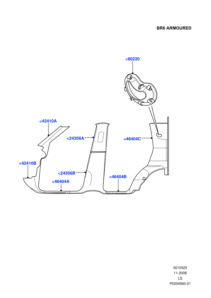 Side Trim (4050KG ECWVTA,With B6 Level Armouring)((V)FROM9A000001)