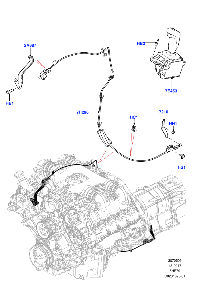 Gear Change-Automatic Transmission (4.4L DOHC DITC V8 Diesel,8 Speed Auto Trans ZF 8HP70 4WD)((V)FROMJA000001)