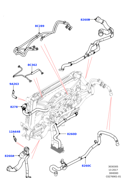 LR091813 LAND ROVER Шланг к расширительному бачку