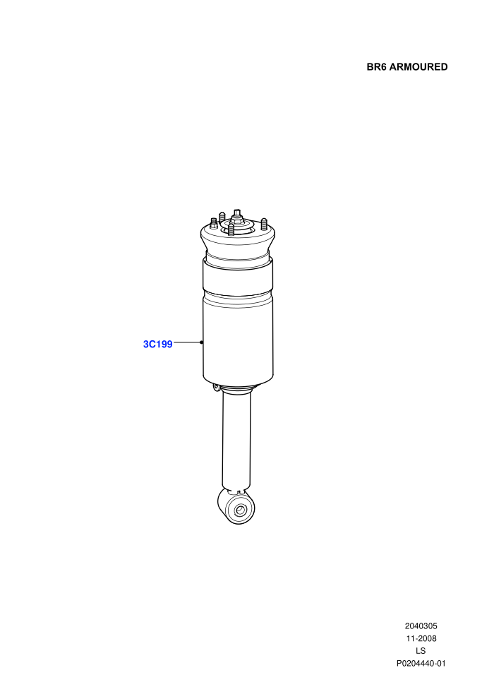 Front Suspension Struts And Springs (4050KG ECWVTA,With B6 Level Armouring)((V)FROM9A000001)