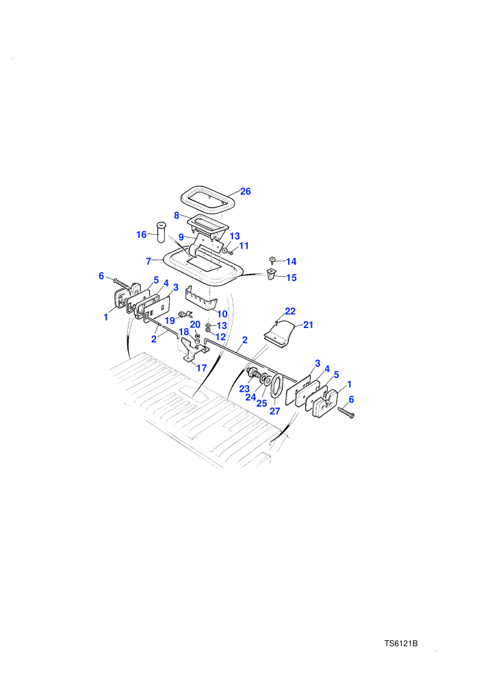 Lock Lower Tailgate-From (V) DA274121 (2Dr) & (V) DA273923 (4Dr)