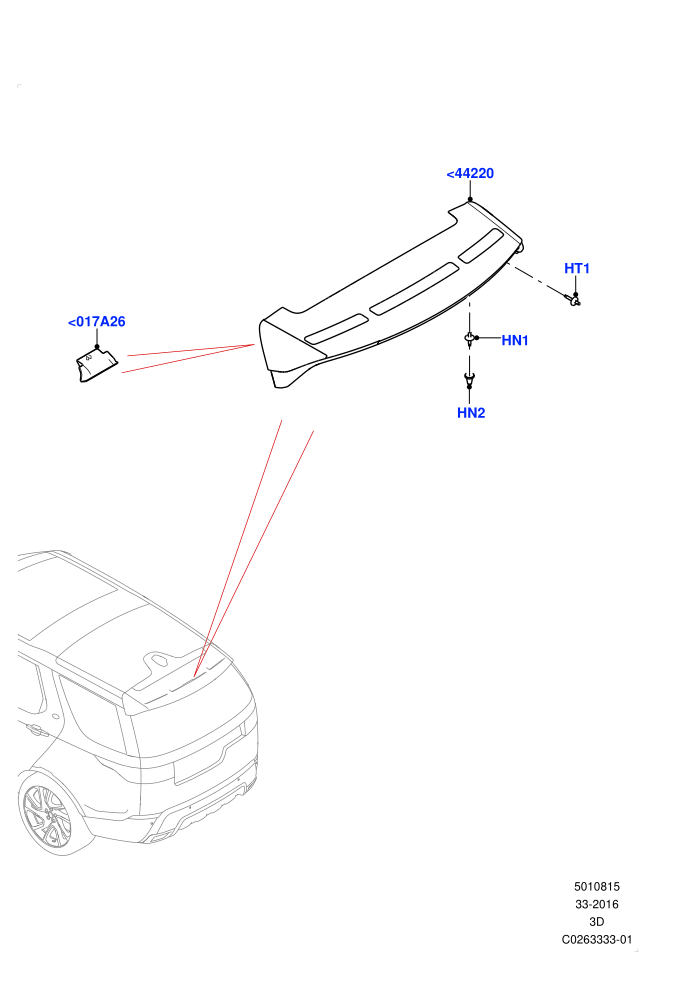 Spoiler And Related Parts (Solihull Plant Build)((V)FROMHA000001)