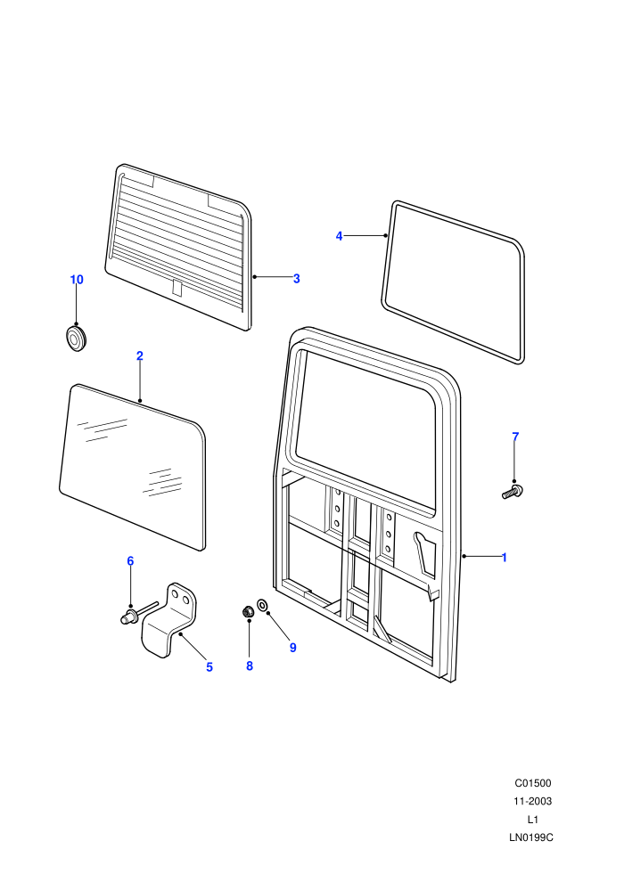 Rear End Door Assembly-From (V) 2A000001