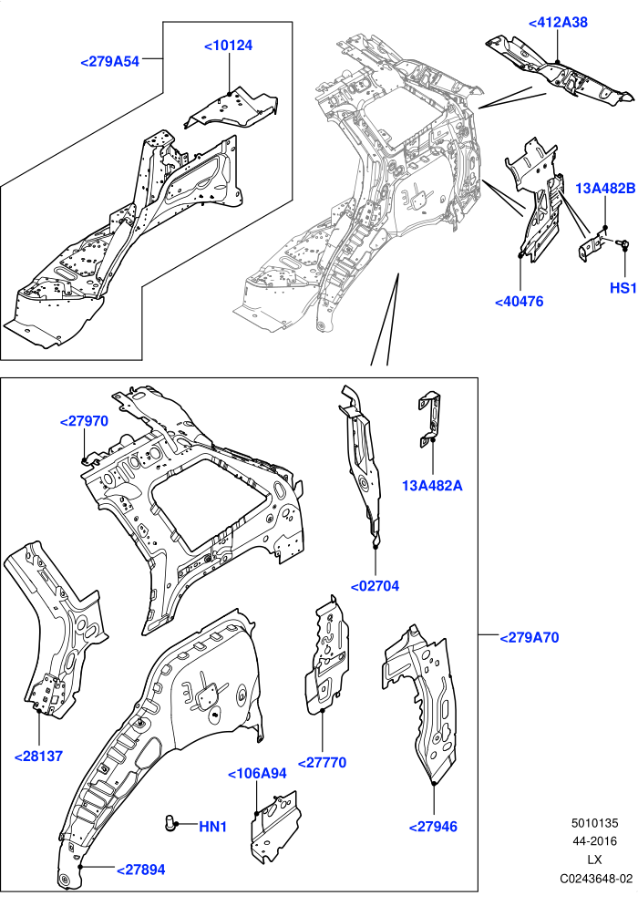 Side Panels - Inner (Inner - Rear,Middle - Rear)