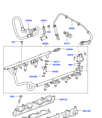 4650544 LAND ROVER Форсунка топливная 4.2