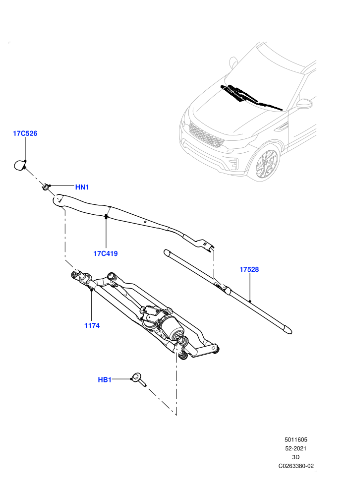 Windscreen Wiper (Solihull Plant Build)((V)FROMHA000001)