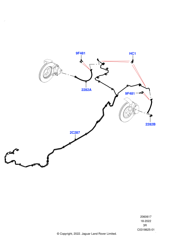 Rear Brake Pipes (Less SV Model Spec)