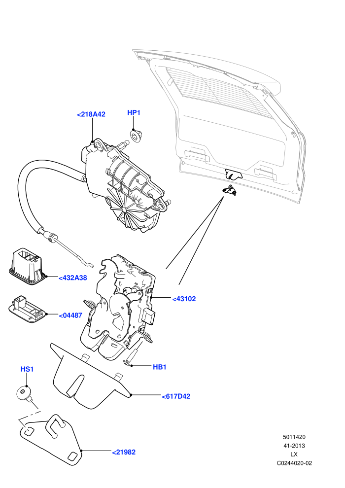 Luggage Compt/Tailgte Lock Controls
