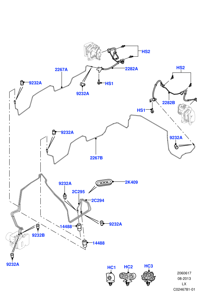 Rear Brake Pipes (RHD)