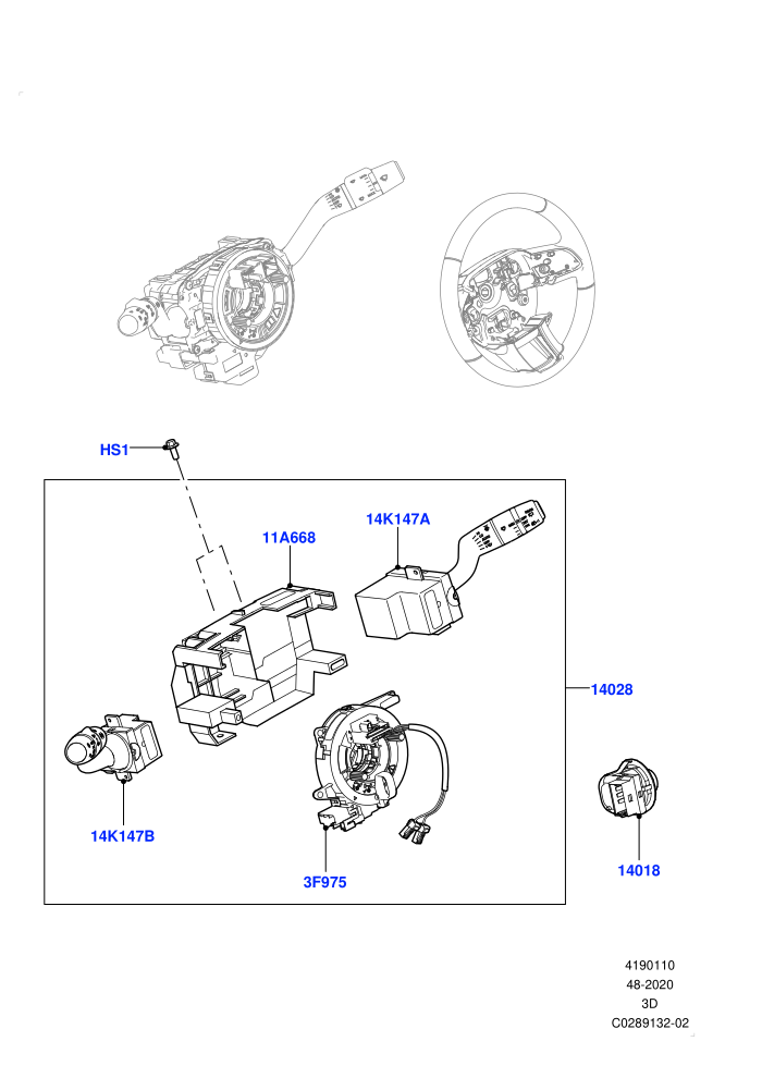 Switches (Nitra Plant Build,Steering Column)((V)FROMK2000001)