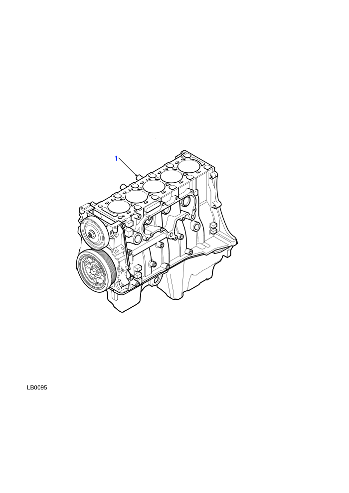 Engine Short (2.5L 5 Cyl L/R Turbo Diesel)