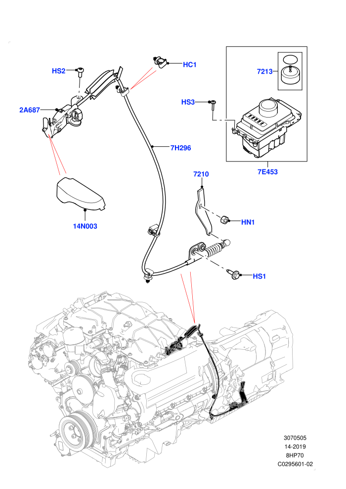 Gear Change-Automatic Transmission (5.0 Litre supercharged enhanced,8 Speed Auto Trans ZF 8HP70 4WD)((V)FROMKA000001)