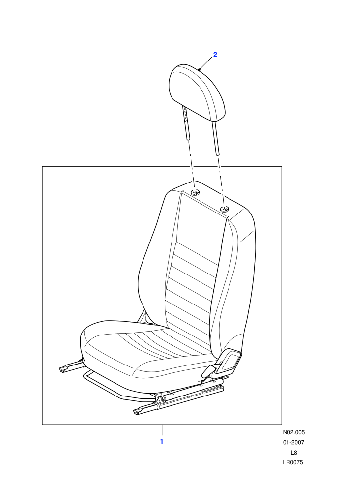 Front Seat - With Headrestraint (County&nbsp;(Grey)&nbsp;Vinyl,Defender Cloth Black,With Passengers Seat Map Pocket)((V)FROM7A000001)