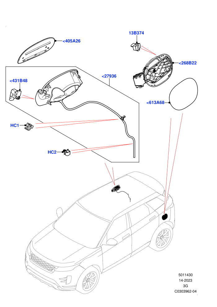Fuel Tank Filler Door And Controls (Electric Engine Battery-PHEV,Halewood (UK))((V)FROMLH000001)