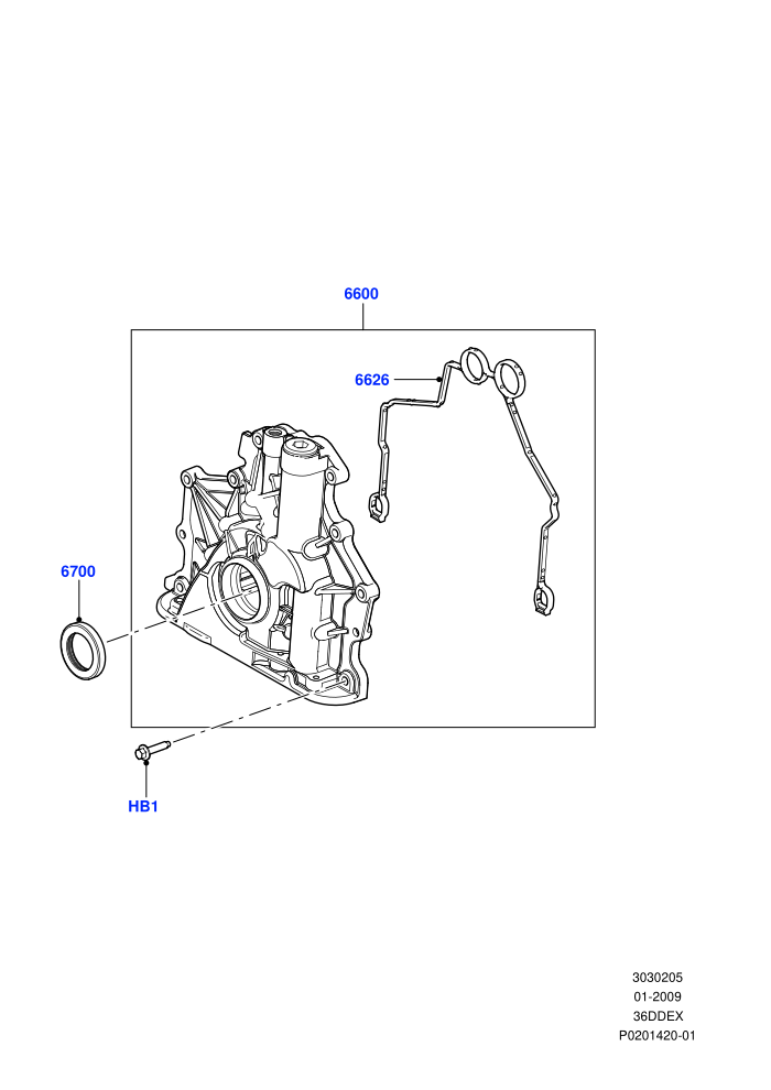 Oil Pump (3.6L V8 32V DOHC EFi Diesel Lion)((V)FROMAA000001)