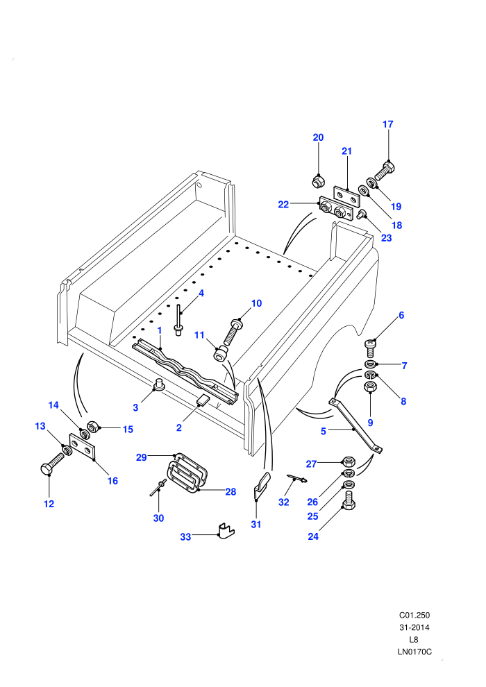 Rear Body Lower - Mountings (90&nbsp;Wheelbase)((V)FROM7A000001)