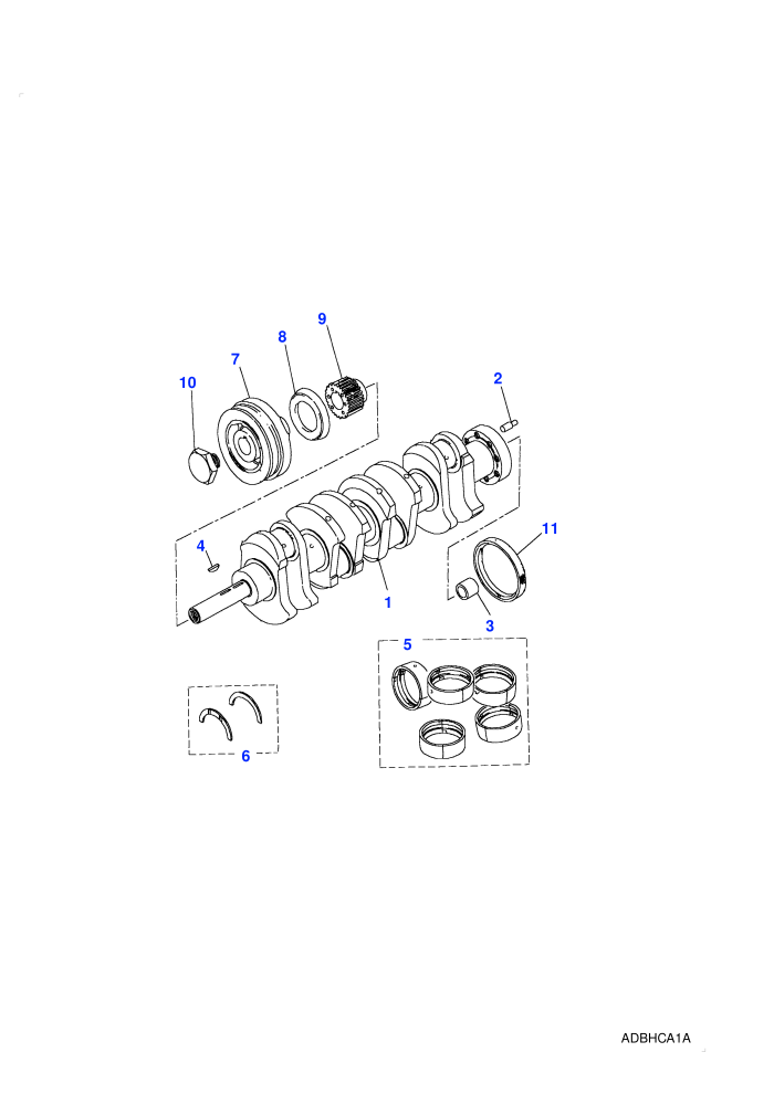 Crankshaft & Bearings (2.5L 4 Cyl Turbo Diesel)