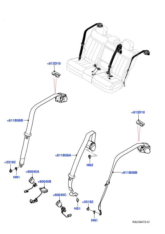 Rear Seat Belts