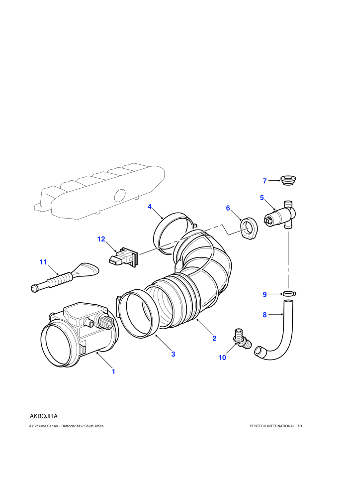 Air Volume Sensor (2.8L 6 Cyl BMW M52 Petrol)